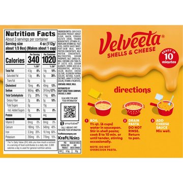 Kraft Velveeta 2% Milk Cheese Shells & Cheese