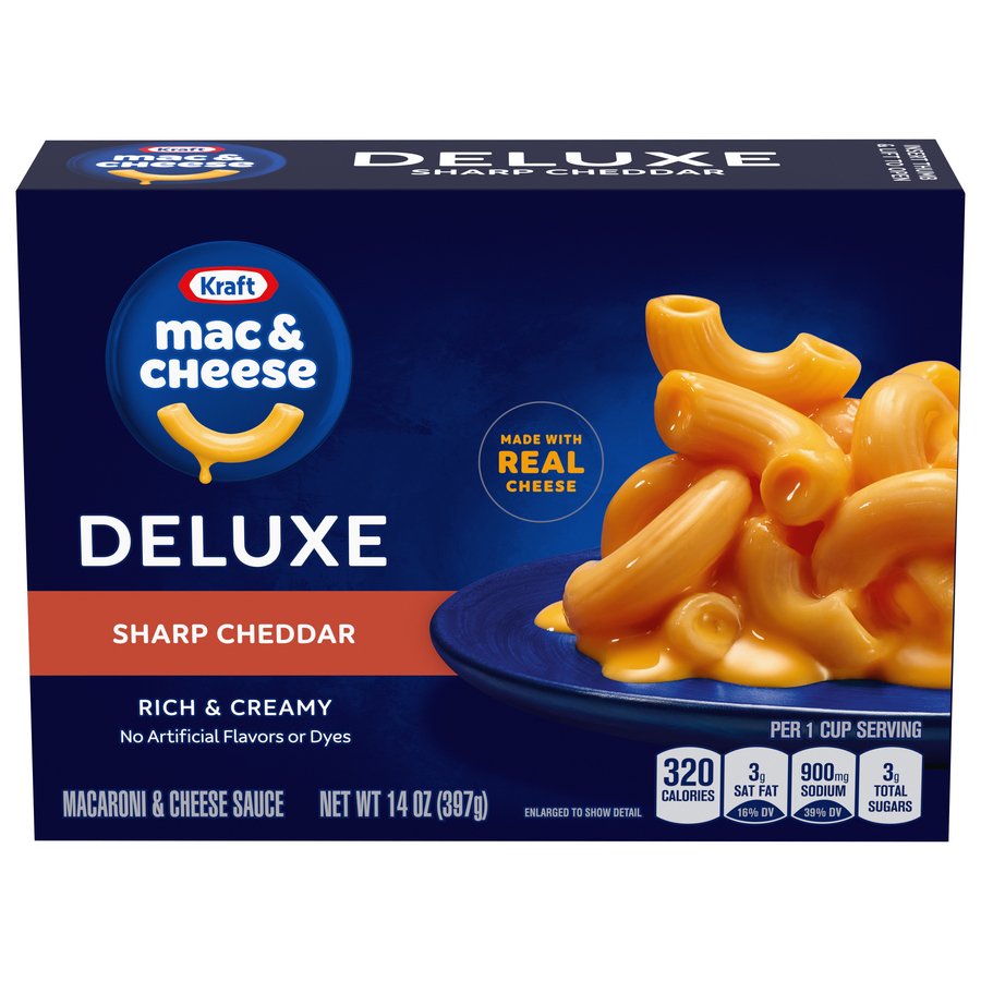 Kraft Deluxe Sharp Cheddar Macaroni & Cheese Shop Pantry meals at HEB