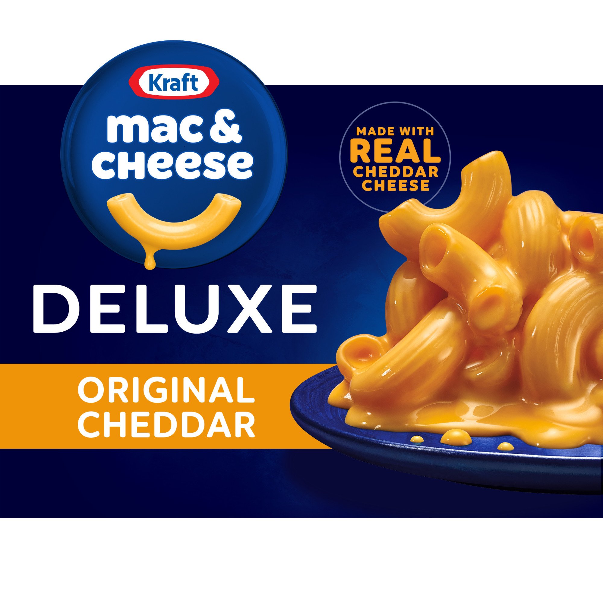 Kraft Deluxe Original Cheddar Macaroni And Cheese Dinner Shop Pantry Meals At H E B