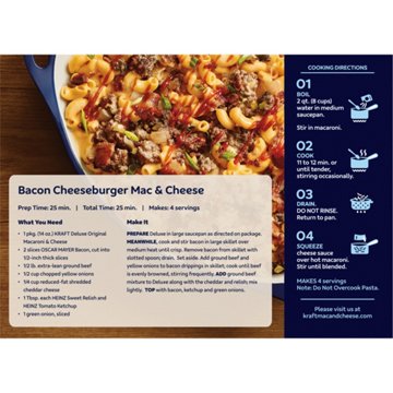 Kraft Deluxe Original Cheddar Macaroni & Cheese Dinner, 14 oz