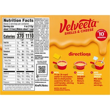 Kraft Velveeta Original Shells & Cheese, 12 oz