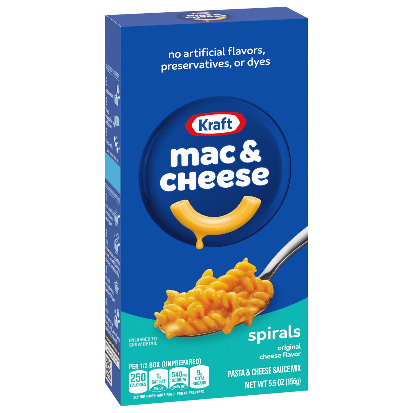 Kraft Spirals Macaroni and Cheese Dinner; image 10 of 13