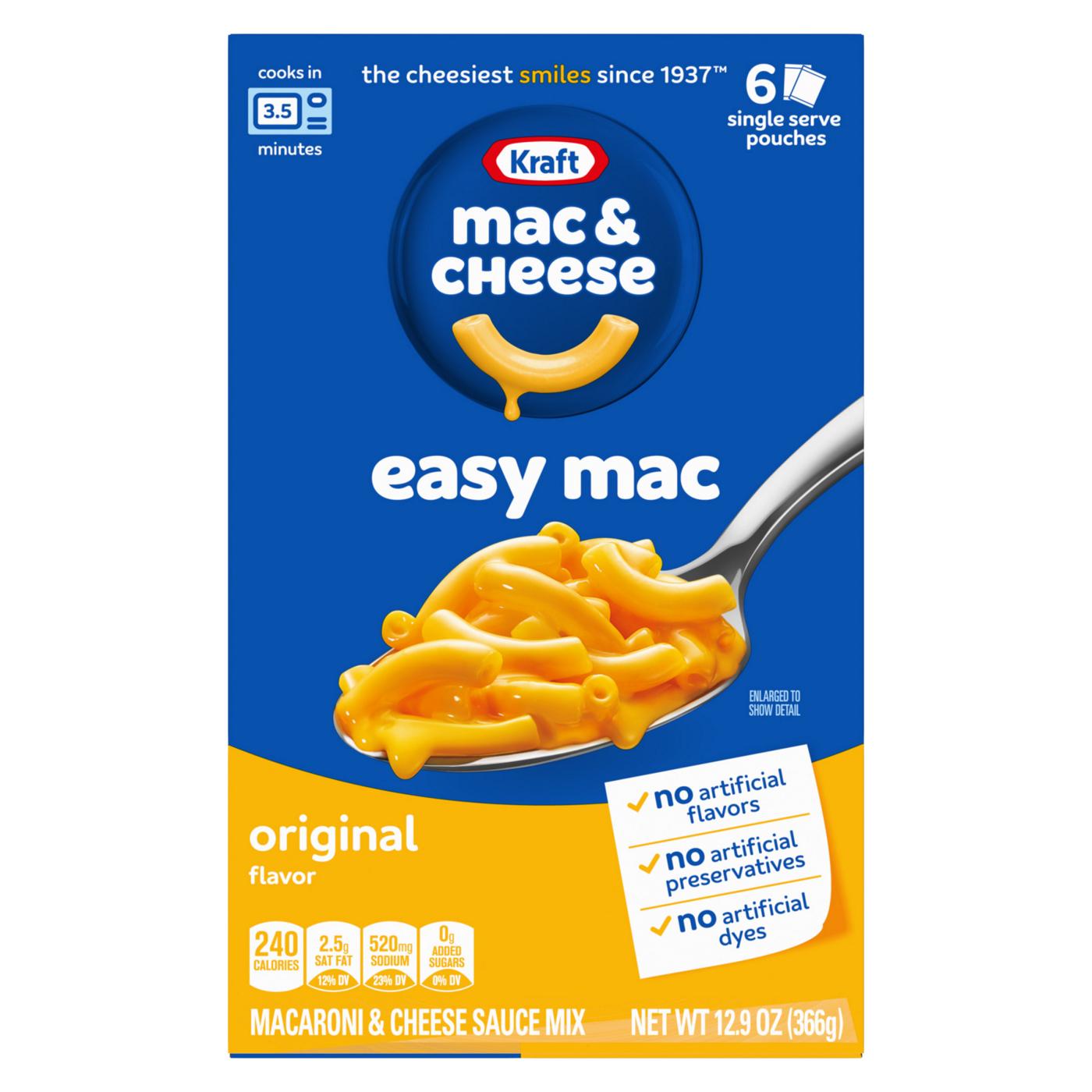Kraft Easy Mac Original Macaroni & Cheese Dinner; image 4 of 4