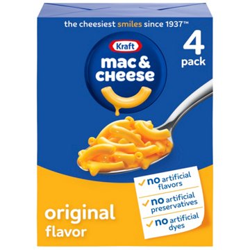 Kraft Original Flavor Macaroni and Cheese, 4 ct