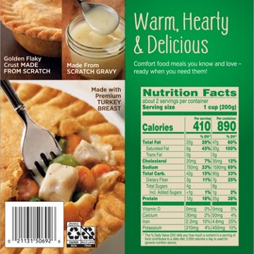 Marie Callender's Marie Callender’s Turkey Pot Pie Large Size Frozen Meal
