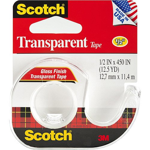 Scotch Transparent High Performance Duct Tape 1.5-Inch by 5-Yard Clear 