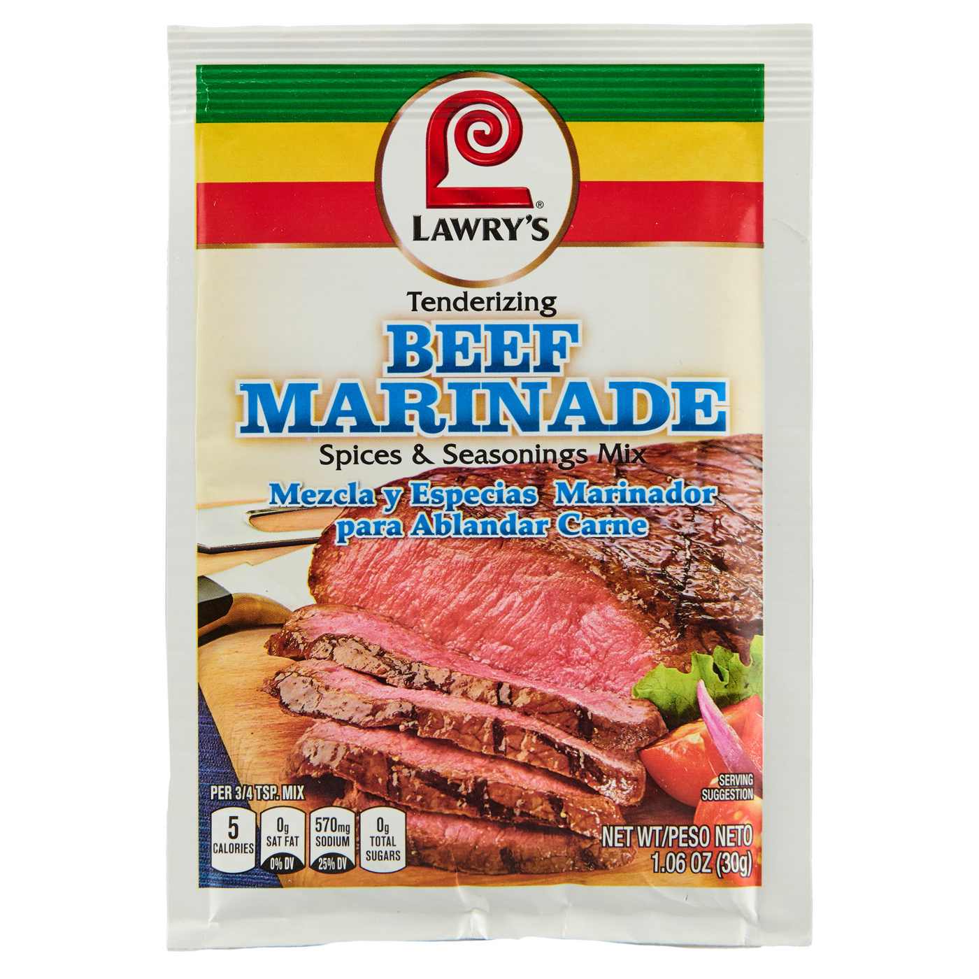 Lawry's Tenderizing Beef Marinade Spices & Seasonings Mix; image 1 of 5