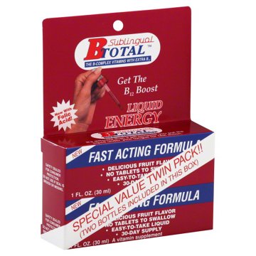 Btotal Liquid Energy Sublingual B12 Boost Twin Pack, 1 oz