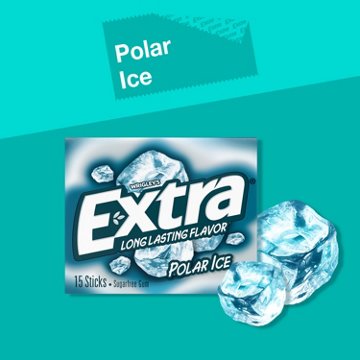 Extra Polar Ice Sugar Free Chewing Gum, 15 pc