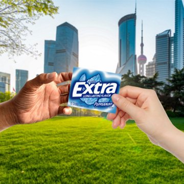 Extra Peppermint Sugar Free Chewing Gum, 15 pc