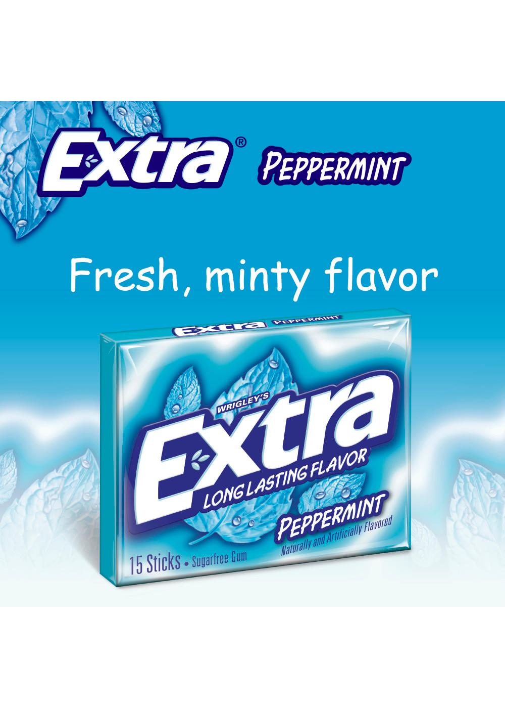 Extra Peppermint Sugar Free Chewing Gum; image 4 of 6