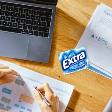Extra Peppermint Sugar Free Chewing Gum, 15 pc