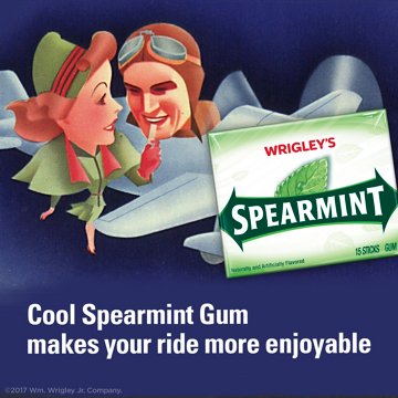Wrigley's Spearmint Chewing Gum, 15 pc
