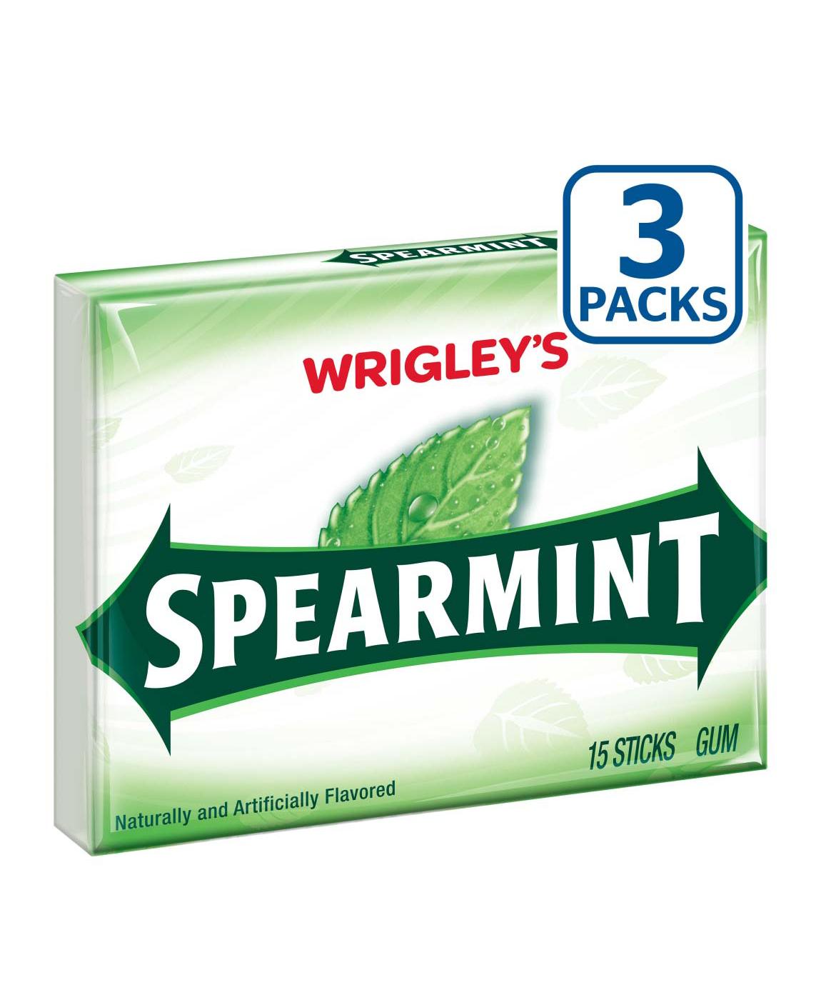 Wrigley's Spearmint Chewing Gum, 3 Pk; image 4 of 4