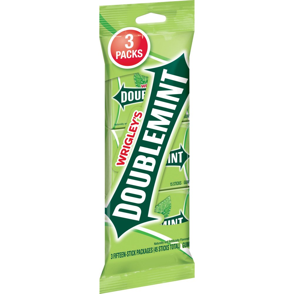 Wrigley's Doublemint Chewing Gum 5 Pcs - 40 Pack, 5 Pcs/ 40 Pack