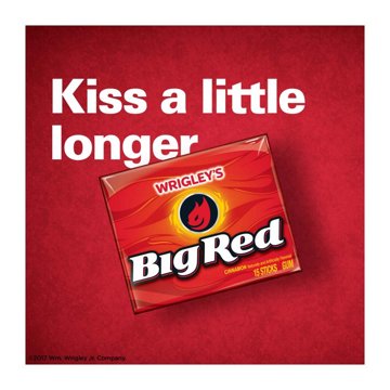 Wrigley's Big Red Cinnamon Chewing Gum, 3 Pk, 45 pc