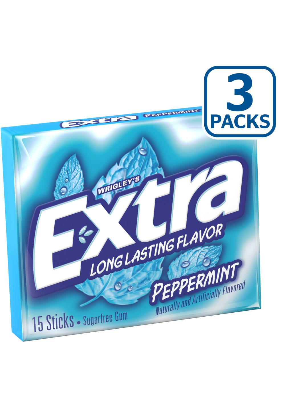 Extra Peppermint Sugar Free Gum, 3 pk; image 2 of 7