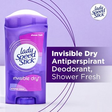 Lady Speed Stick Invisible Dry Deodorant - Shower Fresh , 2.3 oz