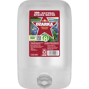 Ozarka 100% Natural Texas Spring Water, 2.5 gal