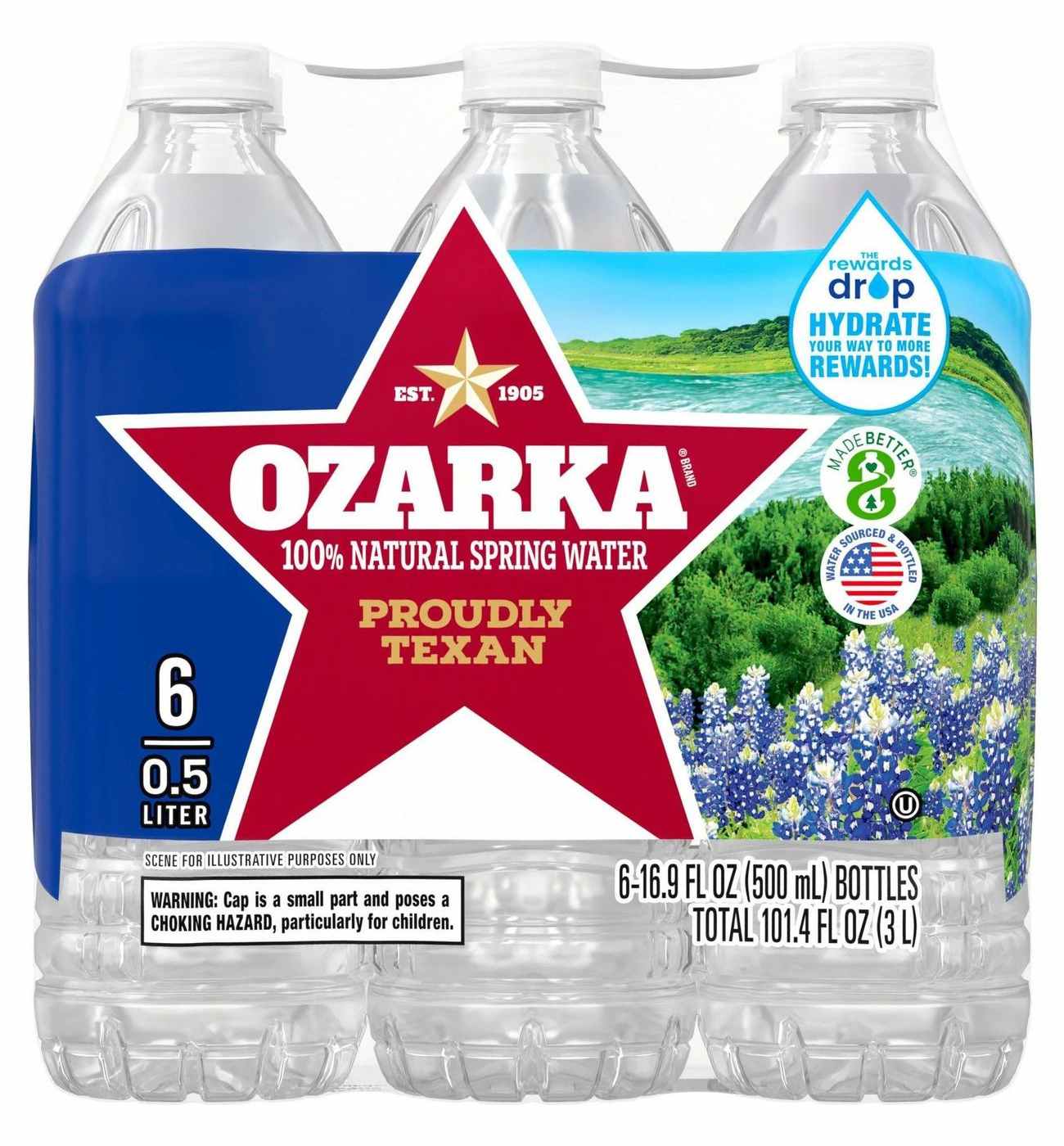 Ozarka 100% Natural Spring Water 6 pk Bottles; image 5 of 5
