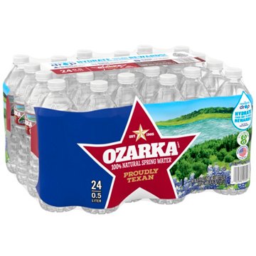 Ozarka 100% Natural Spring Water 24 pk Bottles, 16.9 oz