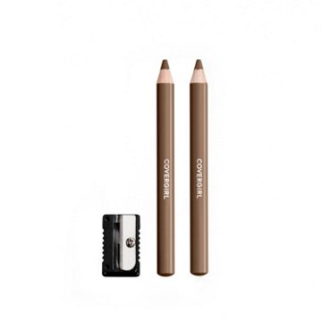 Covergirl Easy Breezy Brow Fill + Define Brow Pencils & Sharpener -  510 Soft Brown, 2 ct