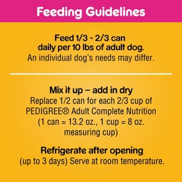 Pedigree Chopped Ground Dinner Adult Canned Soft Wet Dog Food - Beef