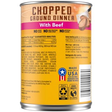 Pedigree Chopped Ground Dinner Adult Canned Soft Wet Dog Food - Beef
