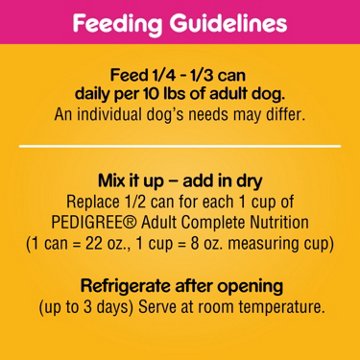 Pedigree Chopped Ground Dinner Adult Canned Soft Wet Dog Food - Beef