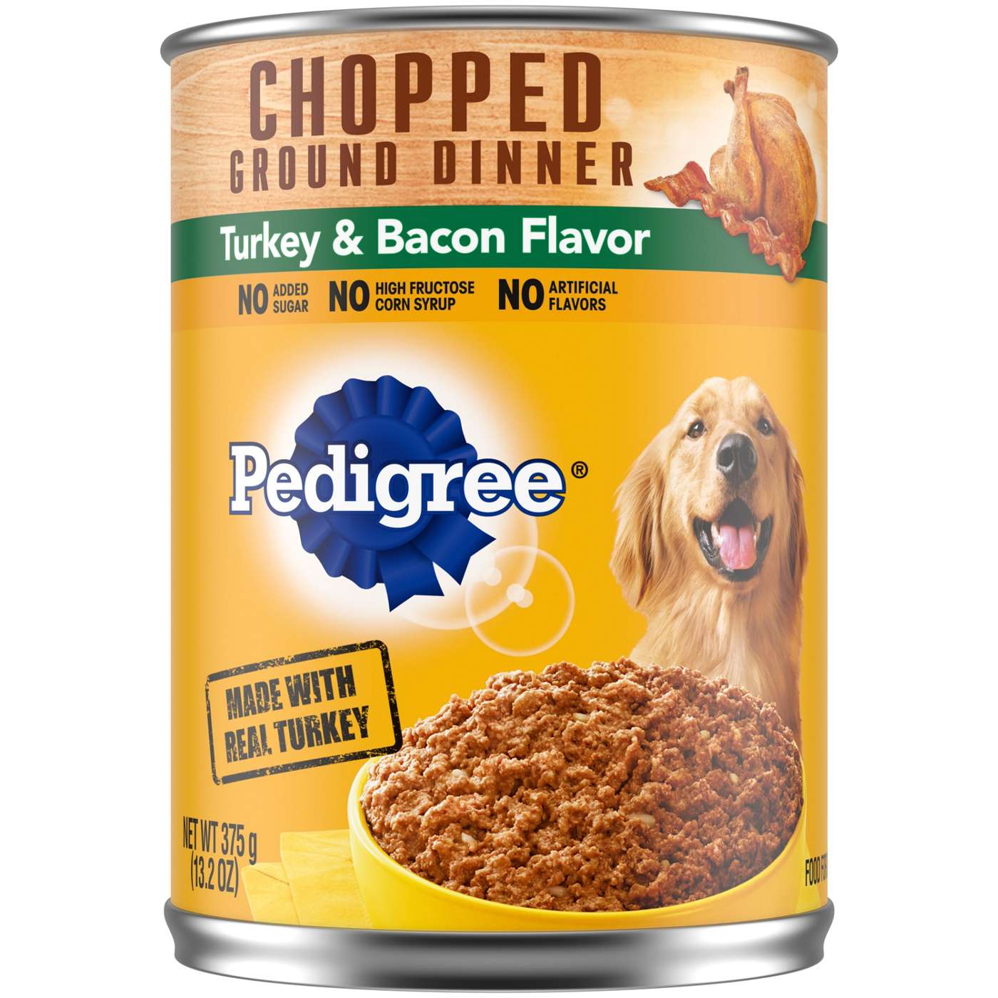 Pedigree Chopped Ground Dinner with Turkey & Bacon Soft Wet Dog Food; image 1 of 5