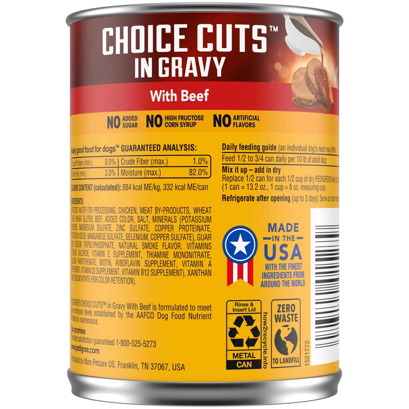 Pedigree Choice Cuts in Gravy with Beef Soft Wet Dog Food; image 3 of 5