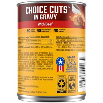 Pedigree Choice Cuts In Gravy Adult Canned Soft Wet Dog Food With Beef