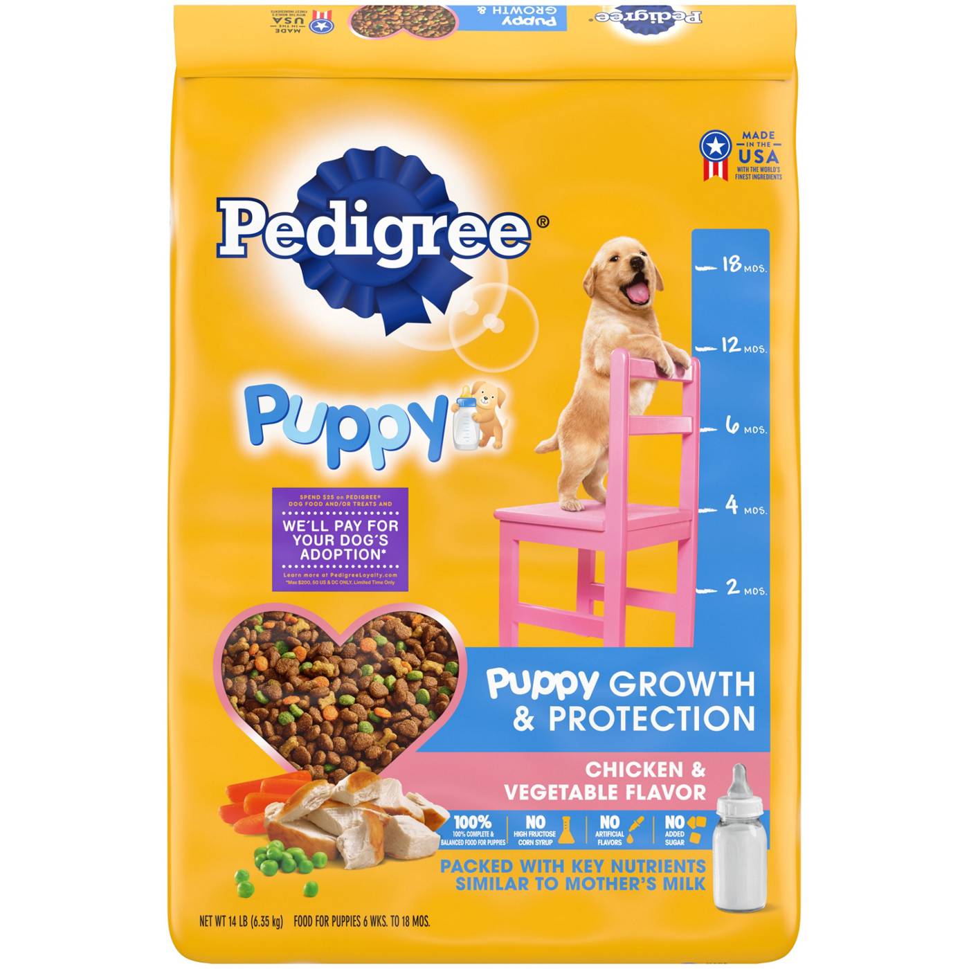 Pedigree Puppy Growth & Protection Chicken & Vegetable Dry Puppy Food; image 1 of 5