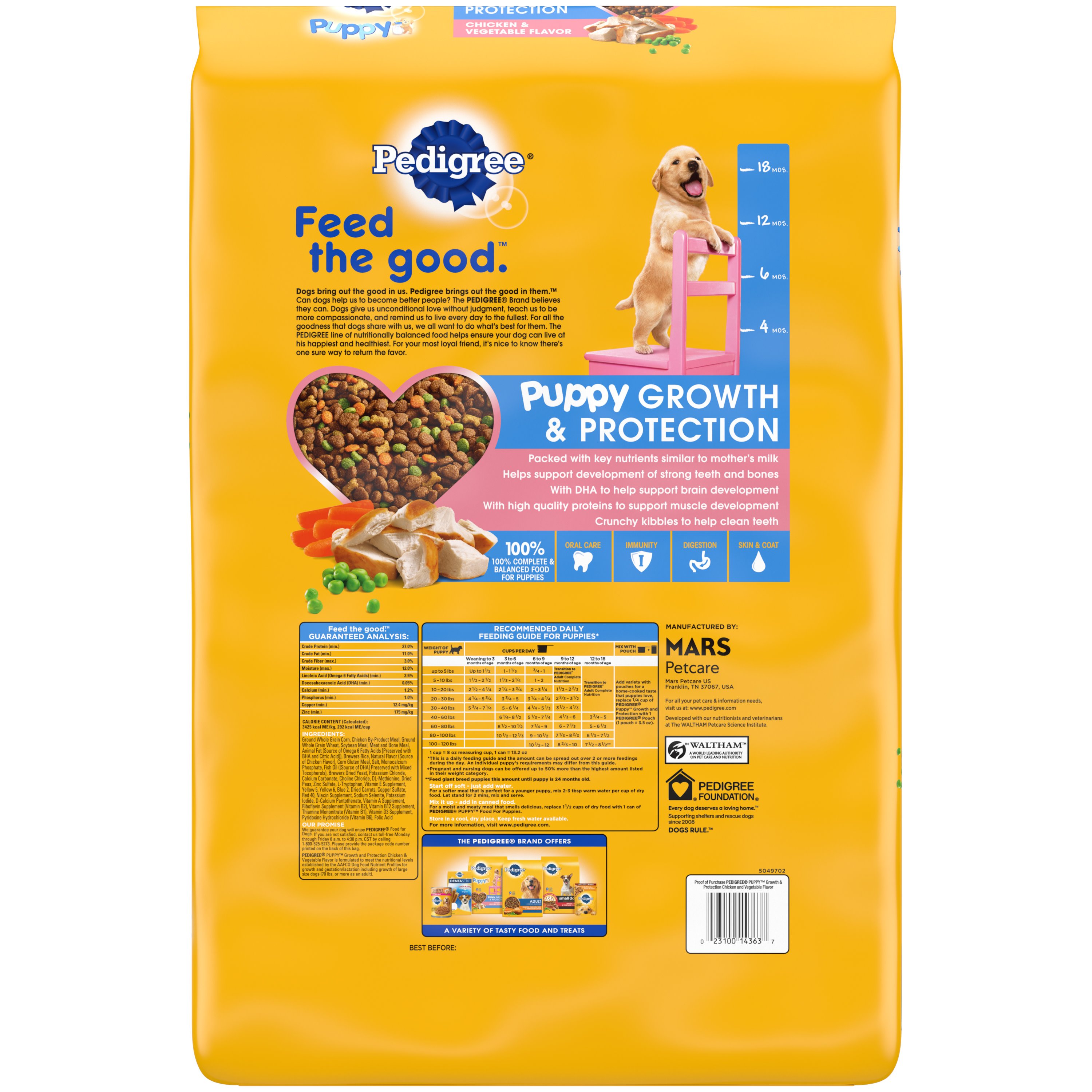 Pedigree Puppy Growth Protection Chicken Vegetable Dry Puppy