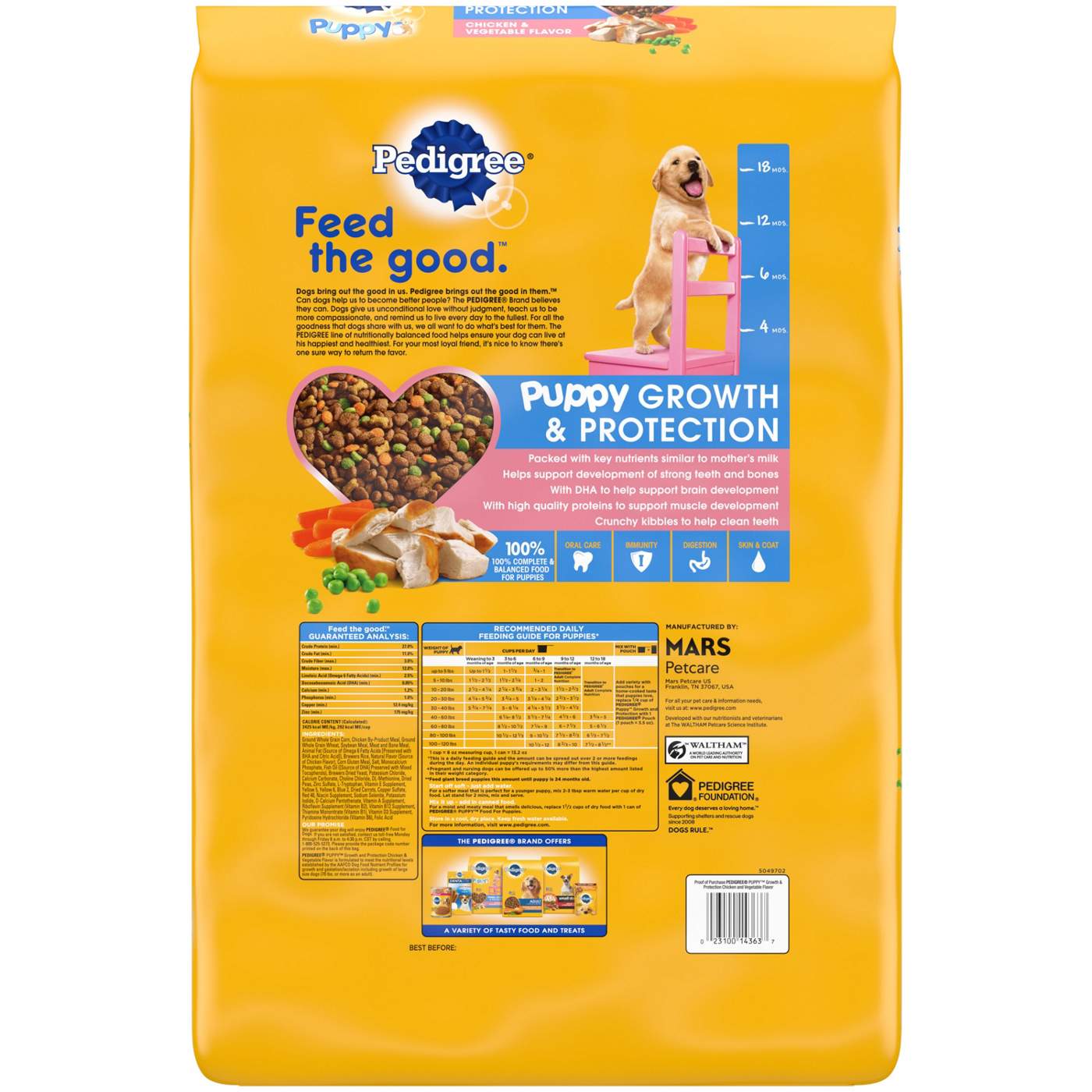 Pedigree Puppy Growth & Protection Chicken & Vegetable Dry Puppy Food; image 5 of 5