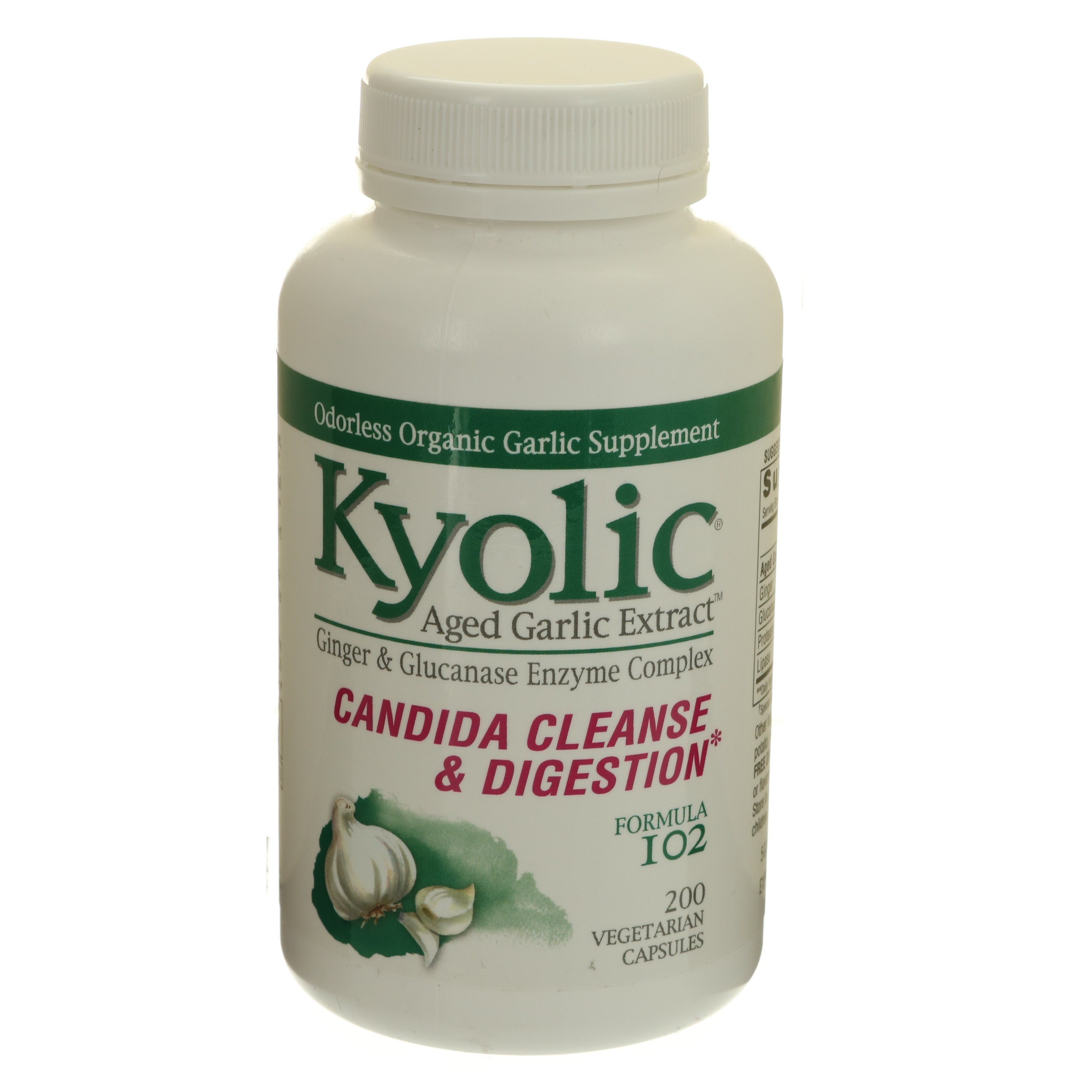 Kyolic Organic Aged Garlic Extract 100 Vegetarian Formula 102 Capsules