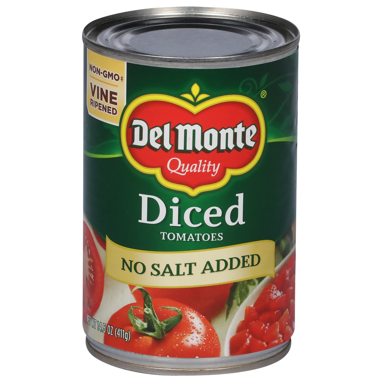 Del Monte No Salt Added Diced Tomatoes Shop Vegetables at HEB