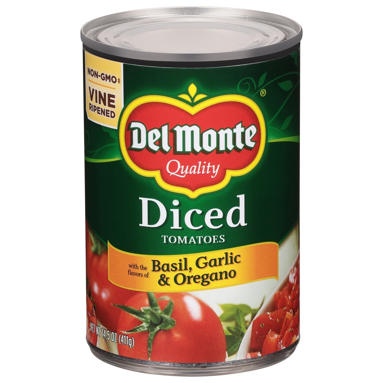 Del Monte Diced Tomatoes with Basil Garlic and Oregano Shop Tomatoes