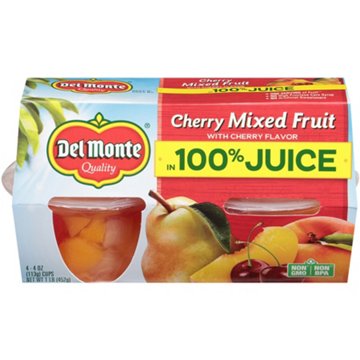Del Monte Cherry Mixed Fruit In Light Syrup Cherry Flavor