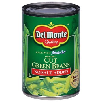 Del Monte No Salt Added Blue Lake Cut Green Beans, 14.5 oz