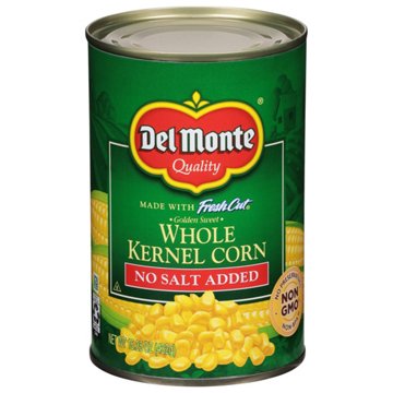 Del Monte No Salt Added Golden Sweet Whole Kernel Corn, 15.25 oz