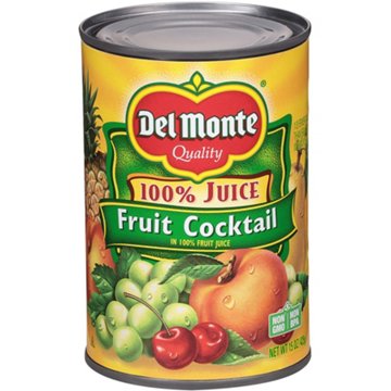 Del Monte Fruit Cocktail in 100% Juice, 15 oz