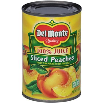 Del Monte Sliced Peaches in 100% Juice, 15 oz