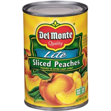Del Monte Lite Sliced Peaches in Extra Light Syrup, 15 oz