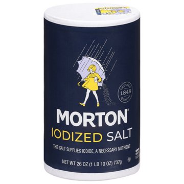 Morton Iodized Table Salt, 1.625 lb