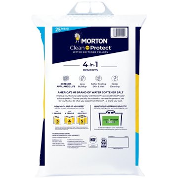 Morton Clean and Protect® Water Softener Salt Pellets, 25 lb bag