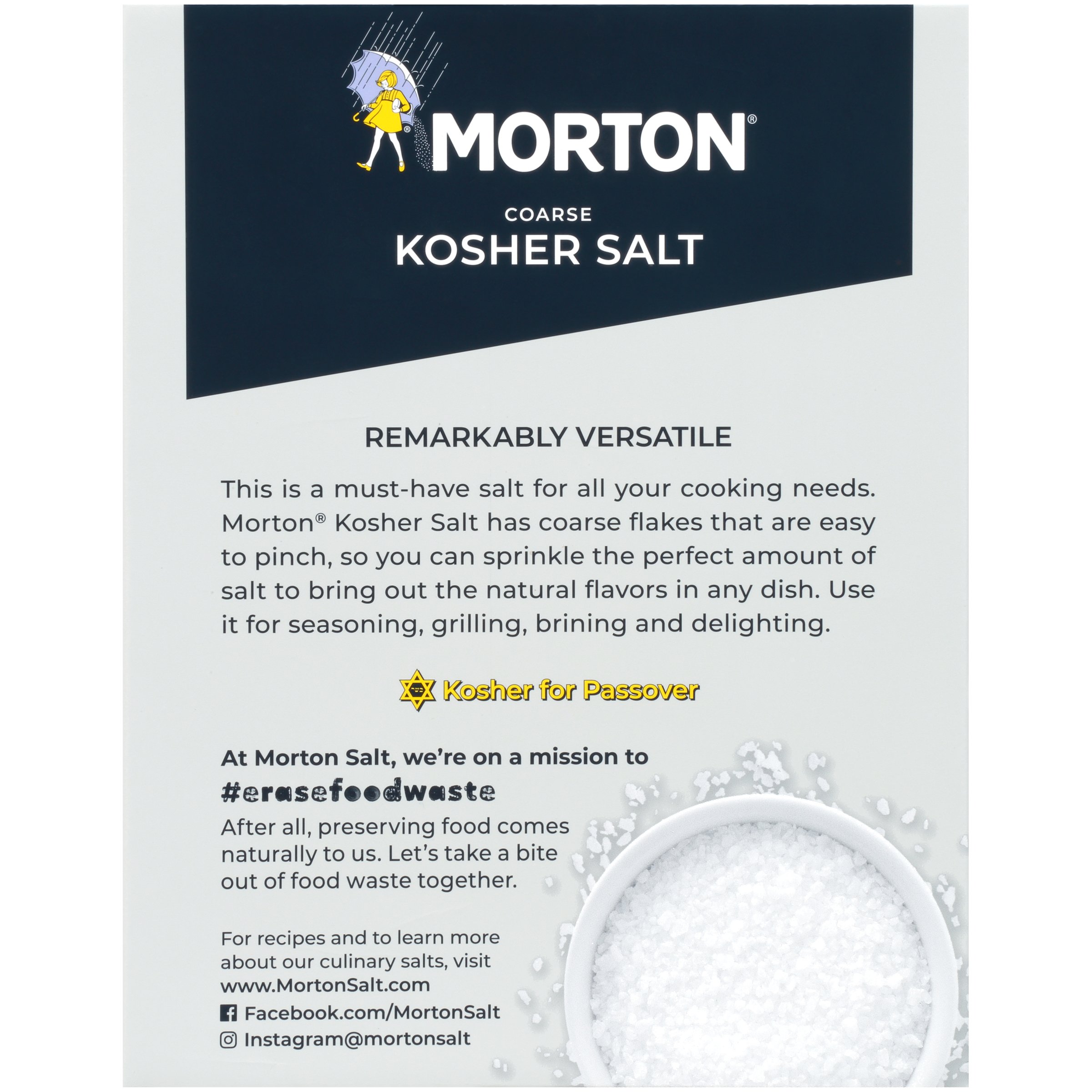 Morton Low Sodium Lite Salt - Shop Herbs & Spices at H-E-B