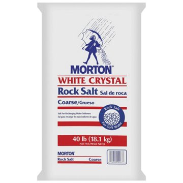 Morton Coarse White Crystal Rock Salt, 40 lbs