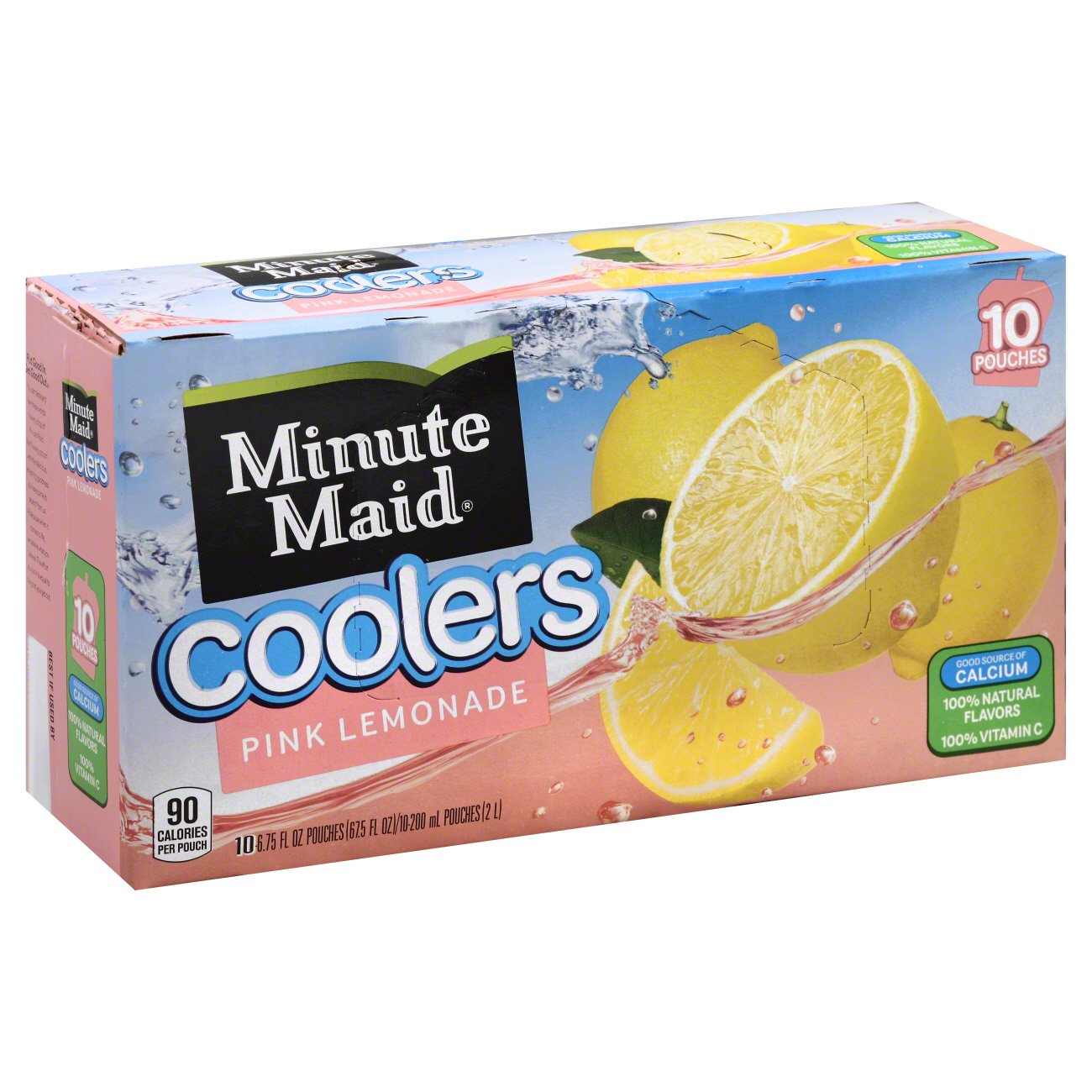 Minute Maid Coolers Pink Lemonade Flavored Fruit Drink oz Pouches