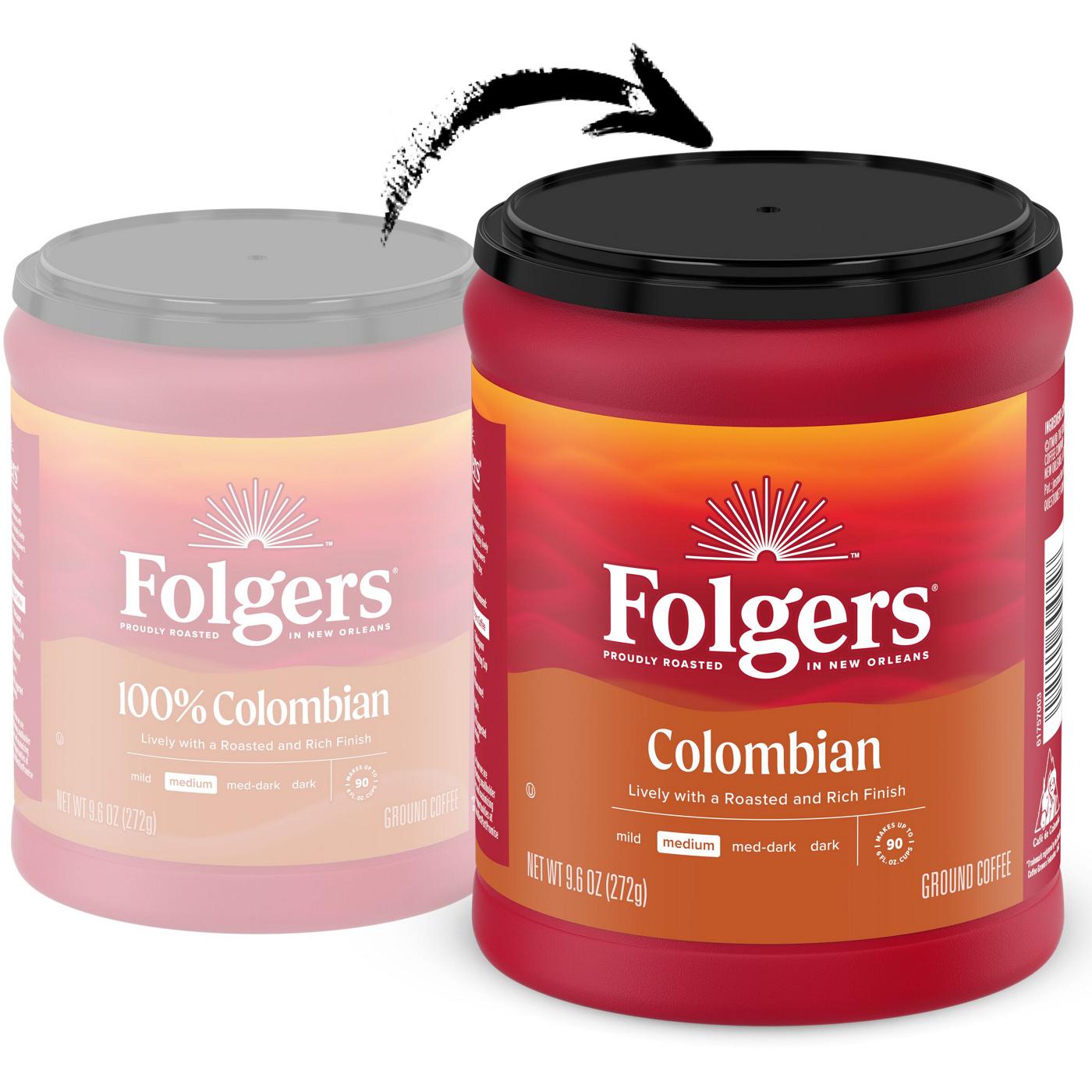 Folgers 100% Colombian Medium-Dark Roast Ground Coffee; image 7 of 7